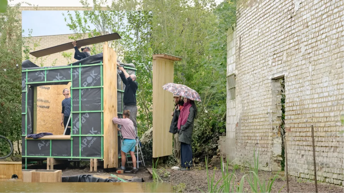houten terrassen of een enkele tuinbank