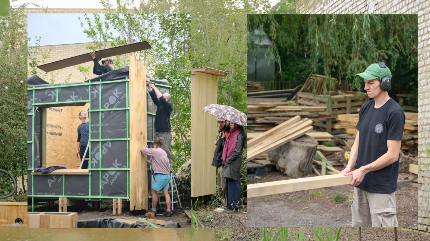 houten terrassen of een enkele tuinbank